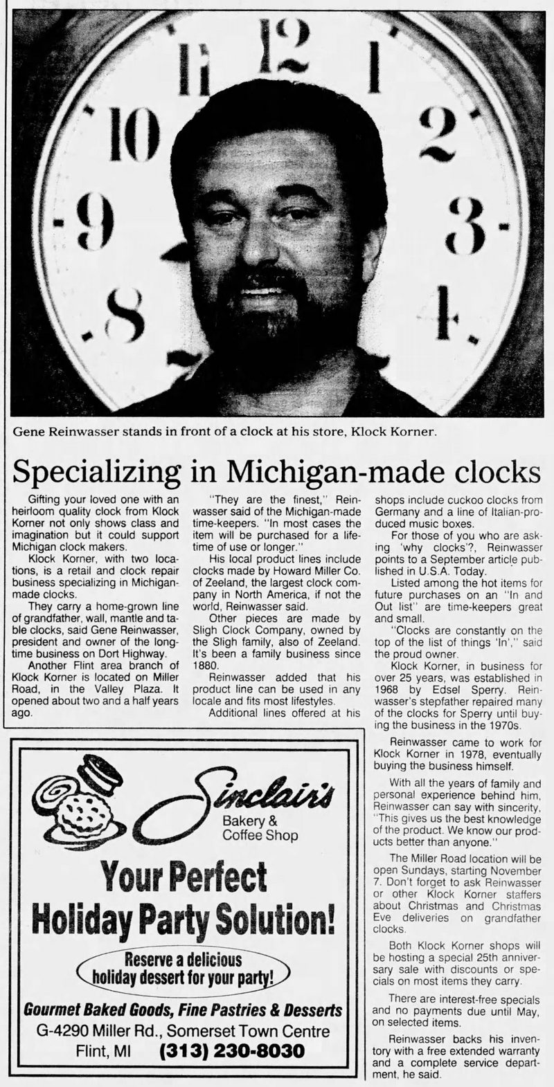 Klock Korner - Dec 1993 Article